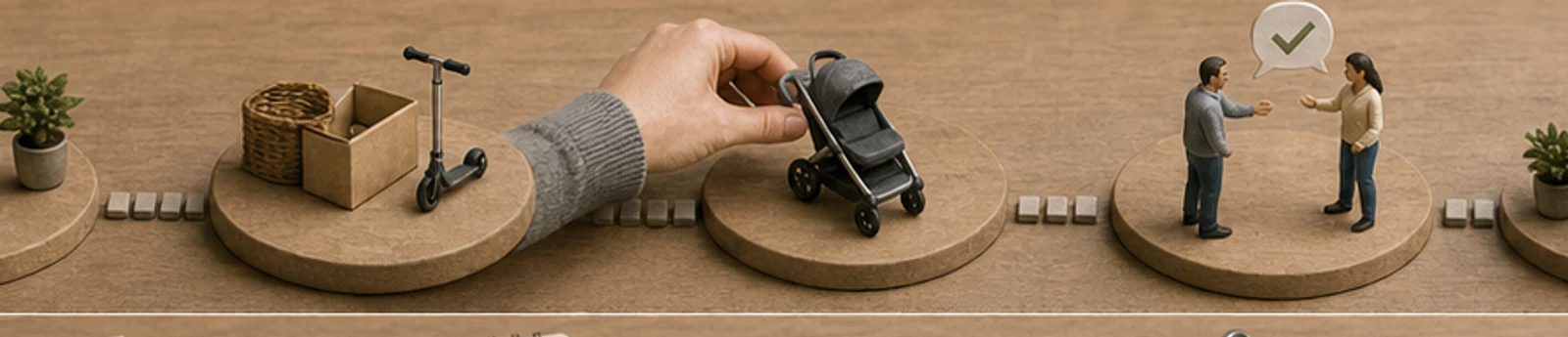 Editoriales Mietex26-Motiv zu Kinderwagen und Gegenstände im Treppenhaus – Vorgehen